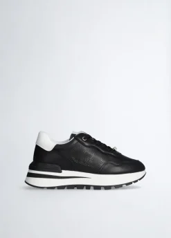 Liu Jo Zapatillas de piel con logotipo perforado-Mujer Sneakers