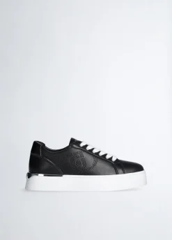 Liu Jo Zapatillas de piel con logotipo perforado-Mujer Sneakers