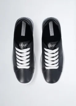 Liu Jo Zapatillas de piel con logotipo perforado-Mujer Sneakers