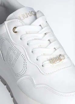 Liu Jo Zapatillas de piel con logotipo perforado-Mujer Sneakers