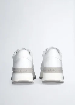 Liu Jo Zapatillas de piel con logotipo perforado-Mujer Sneakers
