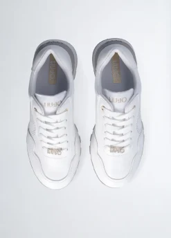 Liu Jo Zapatillas de piel con logotipo perforado-Mujer Sneakers
