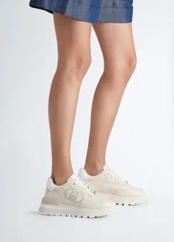 Liu Jo Zapatillas de piel con logotipo perforado-Mujer Sneakers