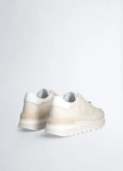 Liu Jo Zapatillas de piel con logotipo perforado-Mujer Sneakers