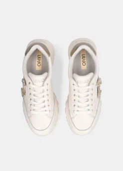 Liu Jo Zapatillas de piel con logotipo decorativo-Mujer Sneakers