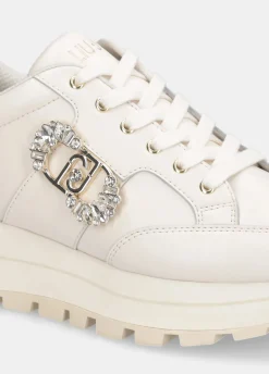 Liu Jo Zapatillas de piel con logotipo decorativo-Mujer Sneakers