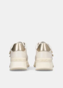 Liu Jo Zapatillas de piel con logotipo decorativo-Mujer Sneakers