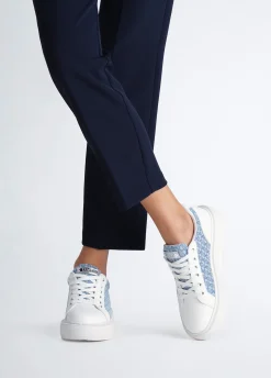 Liu Jo Zapatillas de piel con monograma-Mujer Sneakers