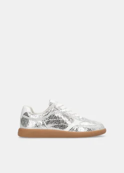 Liu Jo Zapatillas de piel craquelada laminada-Mujer Sneakers