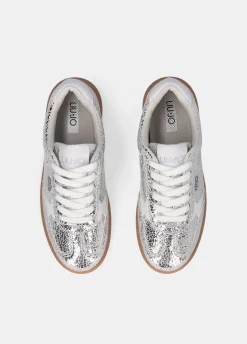 Liu Jo Zapatillas de piel craquelada laminada-Mujer Sneakers