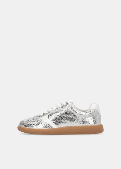 Liu Jo Zapatillas de piel craquelada laminada-Mujer Sneakers