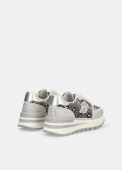 Liu Jo Zapatillas de piel de serpiente con strass-Mujer Sneakers