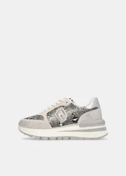 Liu Jo Zapatillas de piel de serpiente con strass-Mujer Sneakers