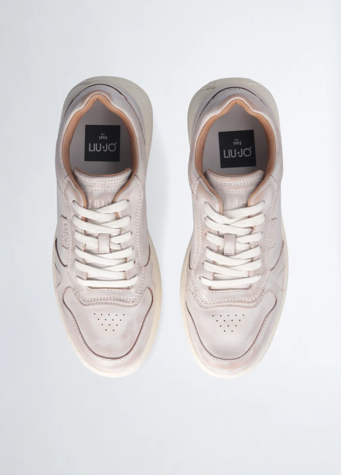 Liu Jo Zapatillas de piel desteñida para hombre-Hombre Zapatillas