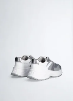 Liu Jo Zapatillas de piel y malla brillante-Mujer Sneakers