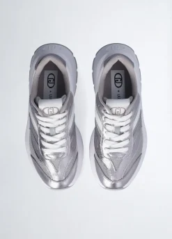 Liu Jo Zapatillas de piel y malla brillante-Mujer Sneakers