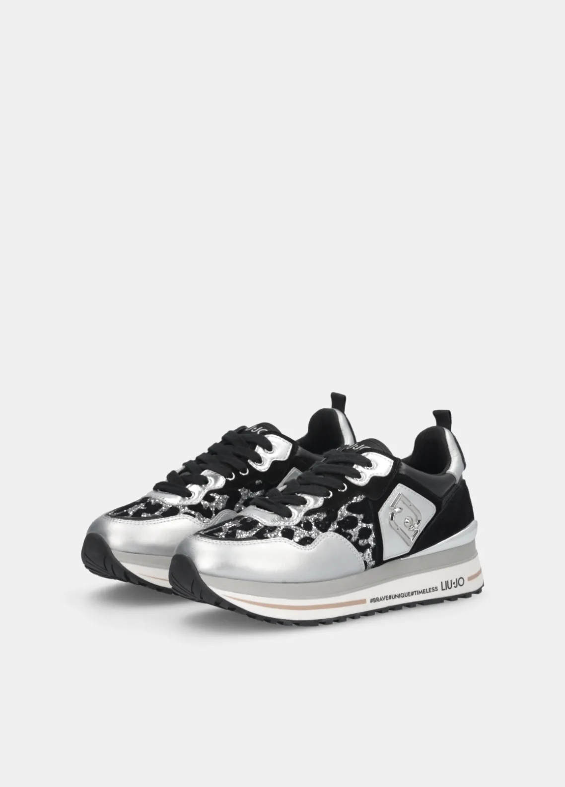 Liu Jo Zapatillas de plataforma con brillos de estampado animal-Mujer Sneakers