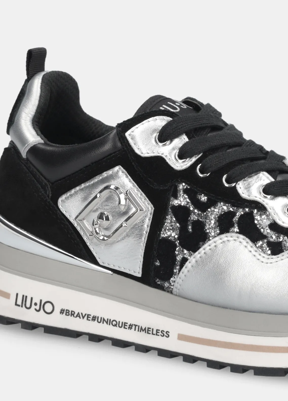 Liu Jo Zapatillas de plataforma con brillos de estampado animal-Mujer Sneakers
