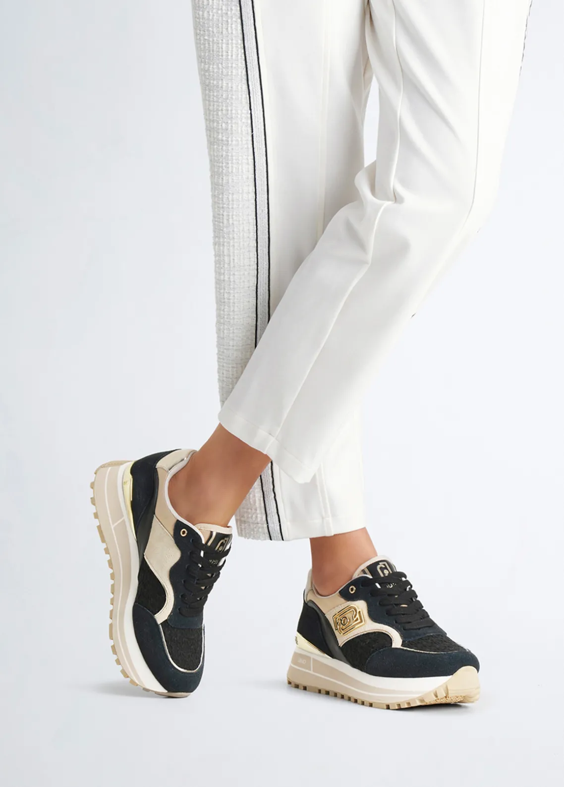 Liu Jo Zapatillas de plataforma con bordados florales-Mujer Sneakers