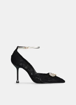 Liu Jo Zapatos de salón de encaje con logotipo de pedrería-Mujer Zapatos De Salón