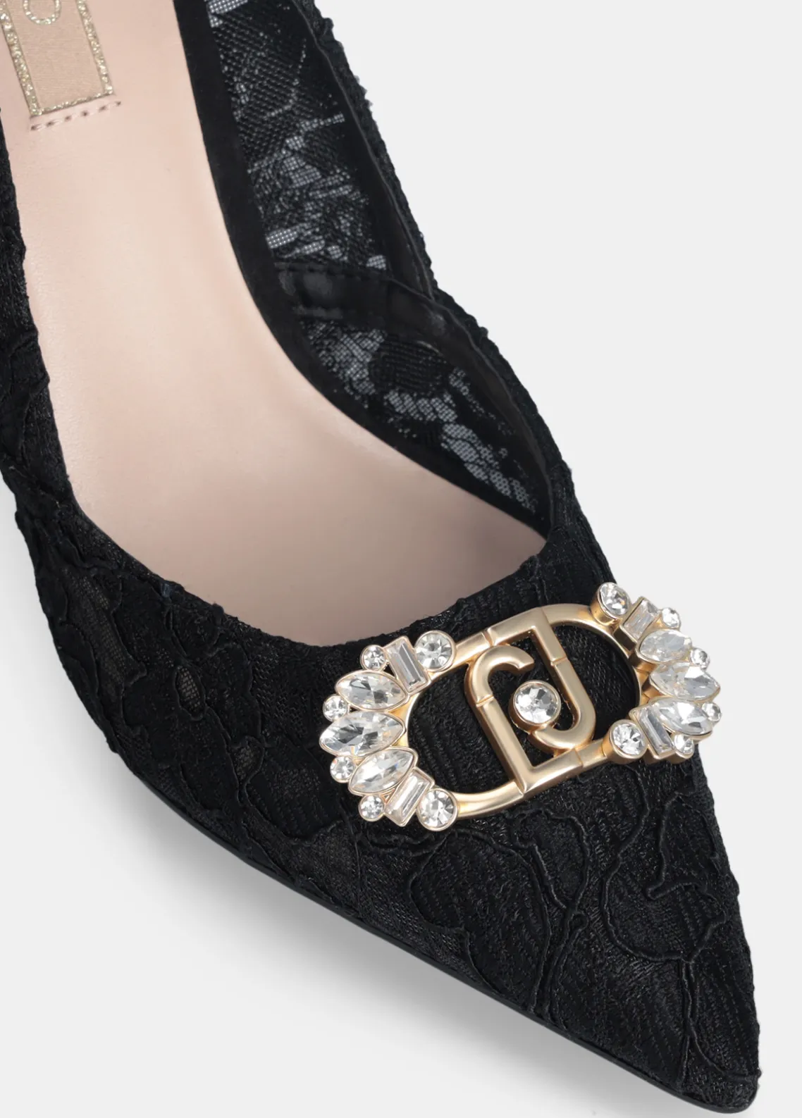 Liu Jo Zapatos de salón de encaje con logotipo de pedrería-Mujer Zapatos De Salón