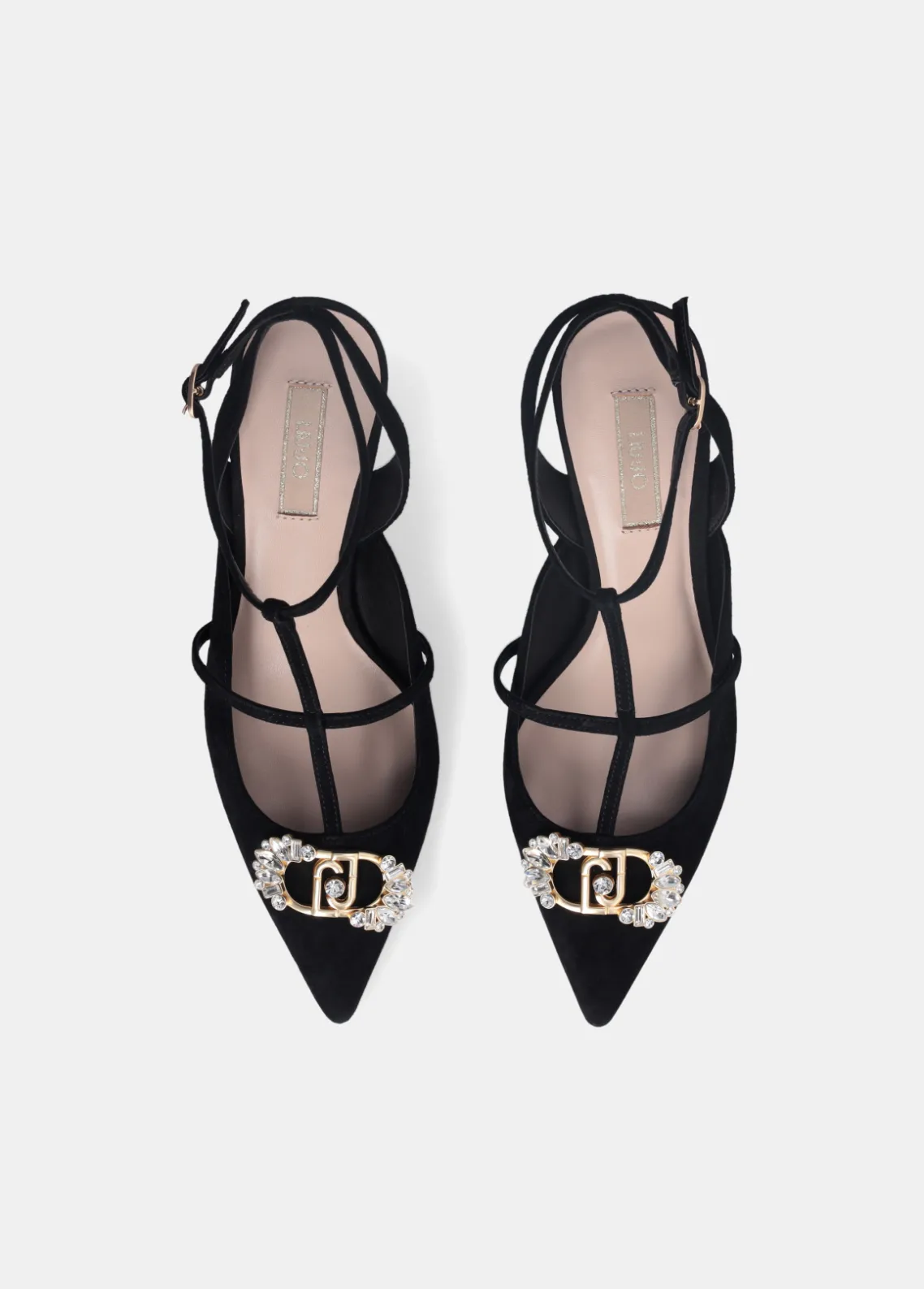 Liu Jo Zapatos destalonados con logotipo de pedrería-Mujer Zapatos De Salón