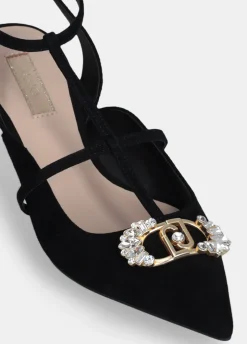 Liu Jo Zapatos destalonados con logotipo de pedrería-Mujer Zapatos De Salón