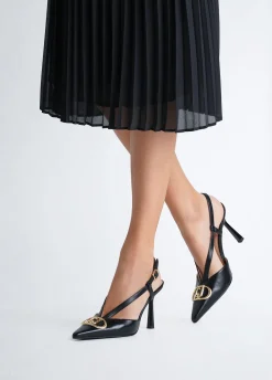Liu Jo Zapatos destalonados con logotipo grande-Mujer Zapatos De Salón