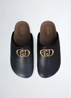 Liu Jo Zuecos con logotipo grande-Mujer Mocasines